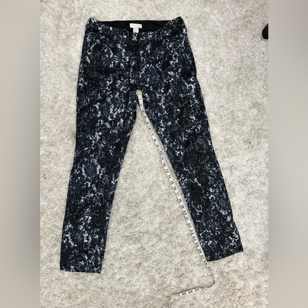 Cache Blue with white lace and liner  100% polyester black 100% polyester